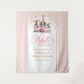 Moderne roze gouden bloemblaadjes en prosecco even wandkleed (Voorkant)