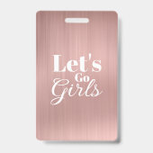 Moderne Roze Gouden Bruid Stammen Bachelorette Badge (Achterkant)