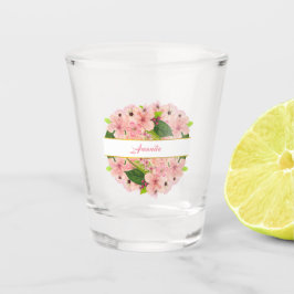 Moderne Roze Gouden Bruiloftsfeest  Shot Glas