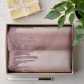 Moderne Roze Gouden Druppelende Glitter Bruiloft Tissuepapier (Geschenk)