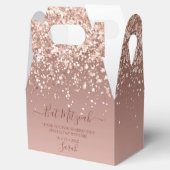 Moderne Roze Gouden Glitter Bat Mitzvah Bedankdoosjes (Geopend)