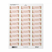 Moderne Roze Gouden Glitter Bloem Etiket (Full Sheet)