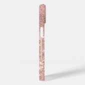 Moderne Roze Gouden Glitter Druppels Ombre Tiara Case-Mate iPhone Case (Achterkant / Rechts)