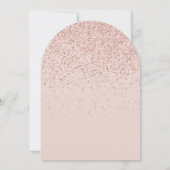 Moderne Roze Gouden Glitter Eerste Heilige Communi Kaart (Achterkant)