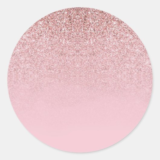 Moderne Roze Gouden Glitter Lege Sjabloon Tekst To Ronde Sticker (Voorkant)