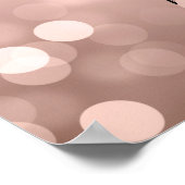 Moderne Roze Gouden Glitter Licht Salon Prijsmenu Poster (Hoek)