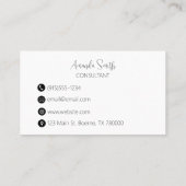 Moderne Roze Gouden Glitter Visitekaartje (Achterkant)