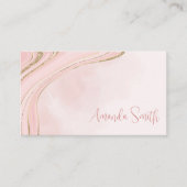 Moderne Roze Gouden Glitter Visitekaartje (Voorkant)