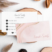 Moderne Roze Gouden Glitter Visitekaartje