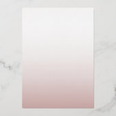 Moderne roze gouden Gradiënt De Bruiloft Van Folie Uitnodiging (Achterkant)
