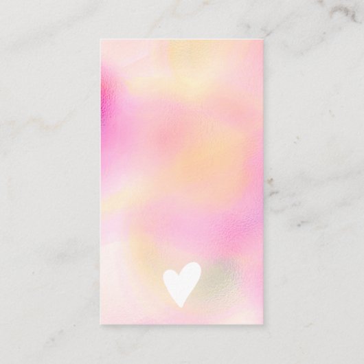 Moderne roze gouden gradiënt logo orde dank u visitekaartje (Achterkant)