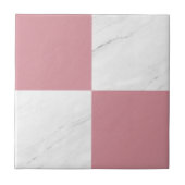 Moderne Roze Gouden Grijze Marmer Geometrische Sch Tegeltje (Voorkant)