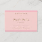 Moderne roze gouden handschrift met feashionable p visitekaartje (Achterkant)