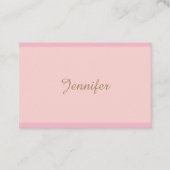 Moderne roze gouden handschrift met feashionable p visitekaartje (Voorkant)