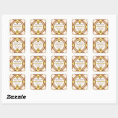 ✨ Moderne Roze Gouden Hart Bruiloft 🖤 Vierkante Sticker (Vel)