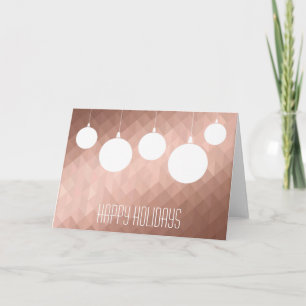Moderne roze gouden kerst kaart