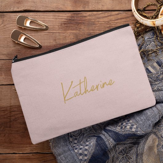 Moderne Roze & Gouden Kosmetische Etui