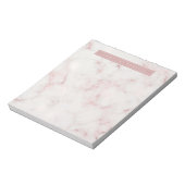 Moderne Roze Gouden Marmer Notitieblok (Linkerzijde)