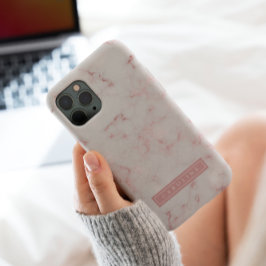 Moderne Roze Gouden Marmeren Hoesje
