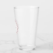 Moderne Roze Gouden Monogram Geometrisch v2 Glas (Links)