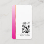 Moderne Roze Gouden Notaris Logo QR Code Foto Visitekaartje (Achterkant)
