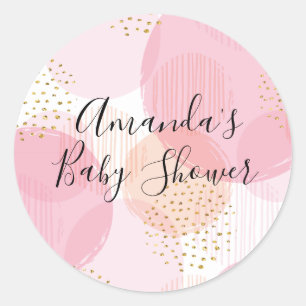 Moderne roze gouden polka stippen gunst Sticker