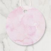 Moderne roze gouden prinses kasteel verjaardag bedankjes labels (Achterkant)