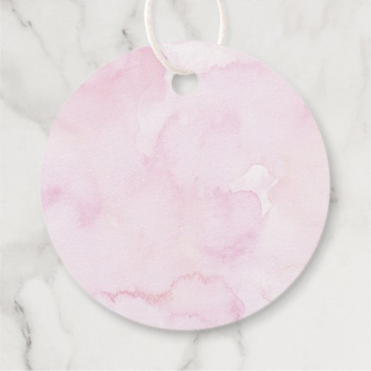 Moderne roze gouden prinses kasteel verjaardag bedankjes labels (Achterkant)