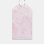 Moderne roze gouden prinses kasteel verjaardag cadeaulabel (Achterkant)