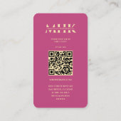 Moderne Roze Gouden Professionele Monogram Marketi Visitekaartje (Achterkant)
