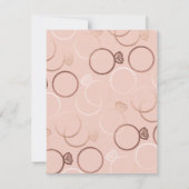 Moderne roze gouden ringen Huwelijks RSVP antwoord (Achterkant)