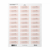 Moderne roze gouden save the date met roze retoura etiket (Full Sheet)