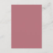 Moderne Roze Gouden Script Bruiloft Accommodatie Informatiekaartje (Achterkant)