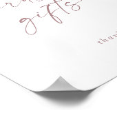 Moderne Roze Gouden Script Kaarten en Geschenken B Poster (Hoek)