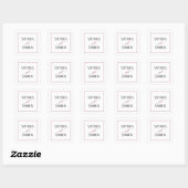 Moderne Roze Gouden Script Minimale Huwelijk Vierkante Sticker (Vel)