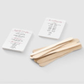 Moderne Roze Gouden Script Minimale Trouwprogramma Handwaaier (Niet-gemonteerd)