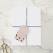 Moderne roze gouden stippen cadeaulabel (Met Touw)