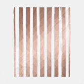 Moderne roze gouden strepen chic girl fleece deken (Voorkant)