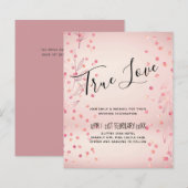 Moderne Roze Gouden Trendy Budget Bruiloft (Voorkant / Achterkant)