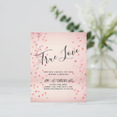 Moderne Roze Gouden Trendy Budget Bruiloft (Staand voorkant)