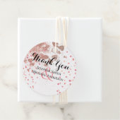 Moderne Roze Gouden Trendy Budget Bruiloft Bedankjes Labels (In situ)