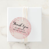 Moderne Roze Gouden Trendy Budget Bruiloft Bedankjes Labels (In situ)