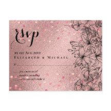 Moderne Roze Gouden Trendy Budget Bruiloft