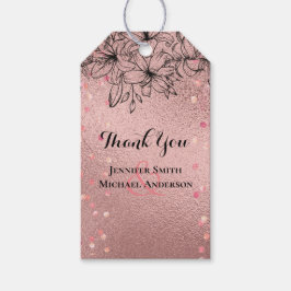 Moderne Roze Gouden Trendy Budget Bruiloft Cadeaulabel