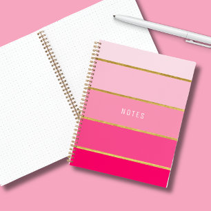 Moderne Roze & Gouden Trendy Notitieboek