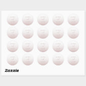 Moderne roze gouden trouwmonogram ronde sticker (Vel)