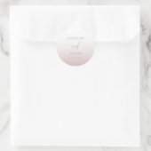 Moderne roze gouden trouwmonogram ronde sticker (Tas)