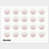 Moderne roze gouden trouwmonogram  ronde sticker (Vel)