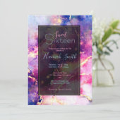 Moderne roze gouden vloeibare kunst Abstract Kaart (Staand voorkant)