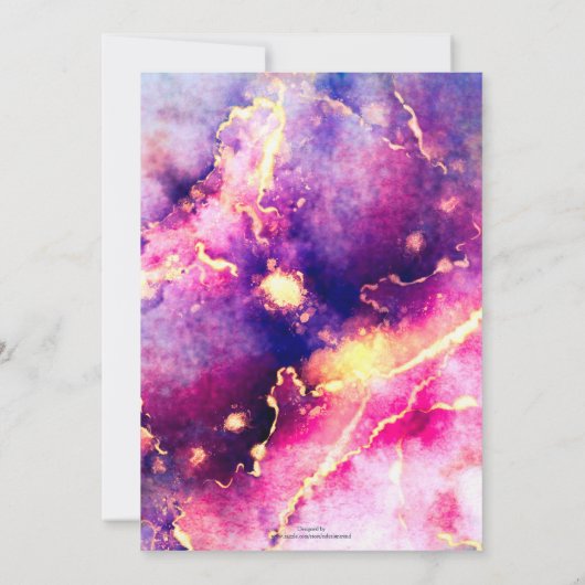 Moderne roze gouden vloeibare kunst Abstract Kaart (Achterkant)